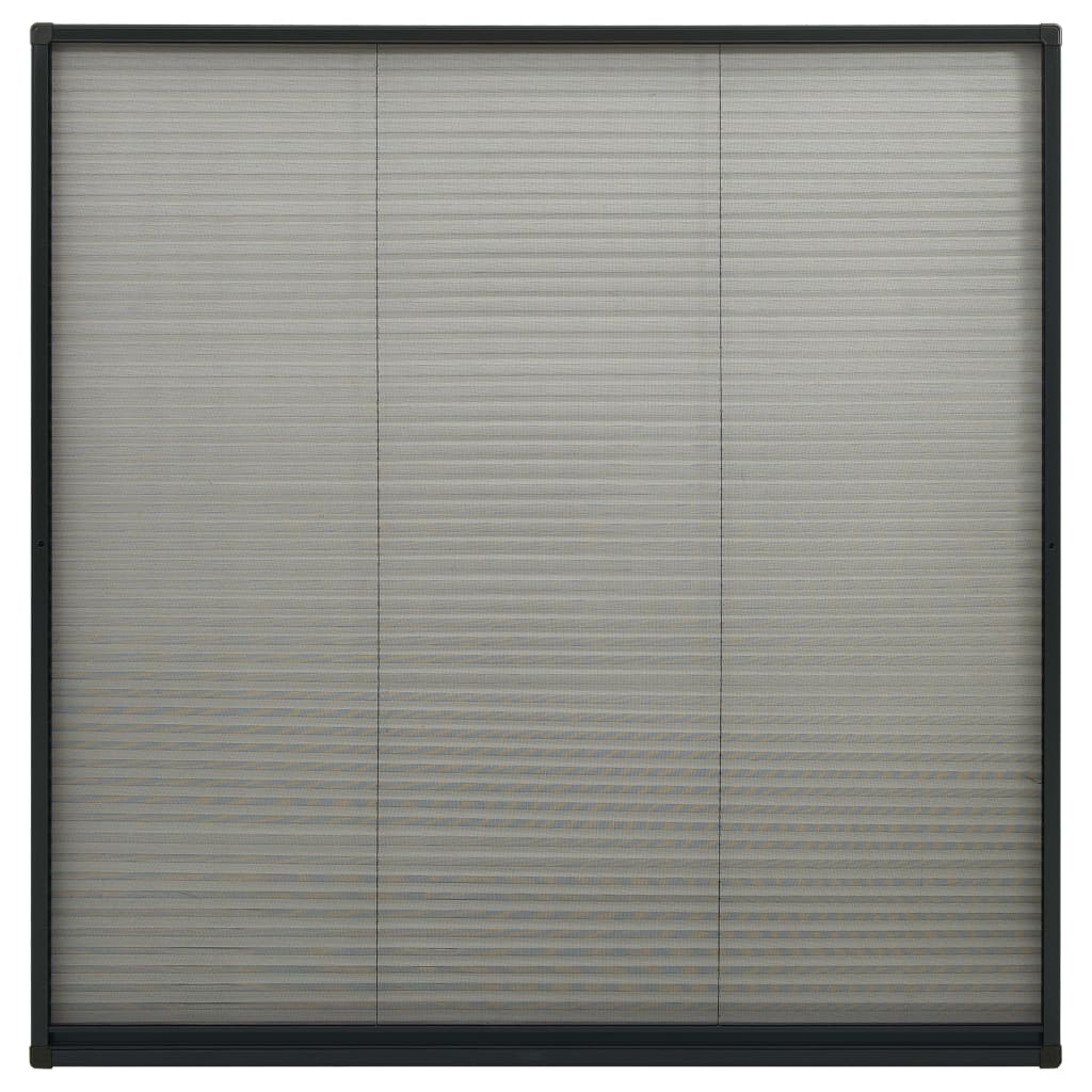 vidaXL Insektenschutz-Plissee für Fenster Alu Anthrazit 120x120 cm