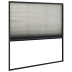 vidaXL Insektenschutz-Plissee für Fenster Alu Anthrazit 120x120 cm