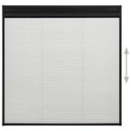 vidaXL Insektenschutz-Plissee für Fenster Alu Anthrazit 120x120 cm