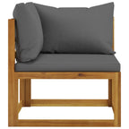 vidaXL 7-tlg. Garten-Lounge-Set mit Auflage Massivholz Akazie