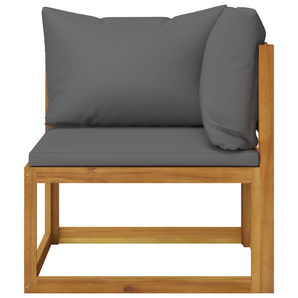vidaXL 9-tlg. Garten-Lounge-Set mit Auflagen Massivholz Akazie