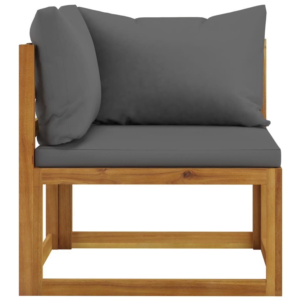 vidaXL 10-tlg. Garten-Lounge-Set mit Auflagen Massivholz Akazie