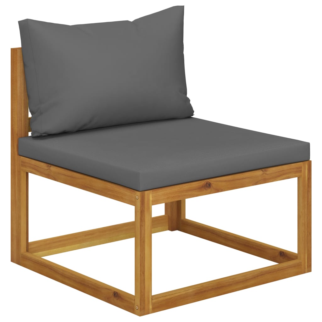 vidaXL 10-tlg. Garten-Lounge-Set mit Auflagen Massivholz Akazie