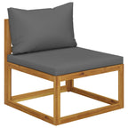 vidaXL 10-tlg. Garten-Lounge-Set mit Auflagen Massivholz Akazie