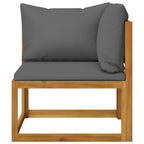 vidaXL 11-tlg. Garten-Lounge-Set mit Auflagen Massivholz Akazie