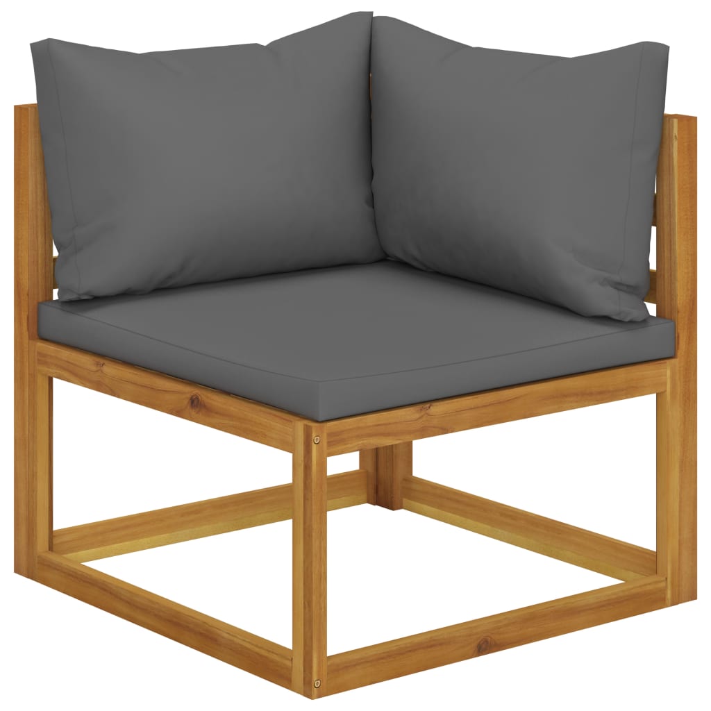 vidaXL 12-tlg. Garten-Lounge-Set mit Auflagen Massivholz Akazie
