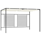 vidaXL Pavillon mit Ausziehbarem Dach 3x4x2,3 m Cremeweiß 180 g/m²