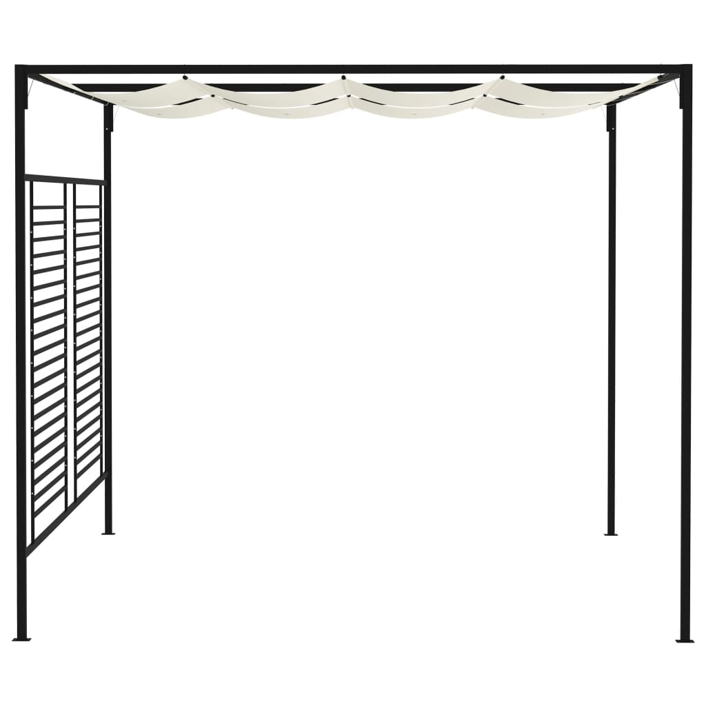 vidaXL Pavillon mit Ausziehbarem Dach 3x4x2,3 m Cremeweiß 180 g/m²