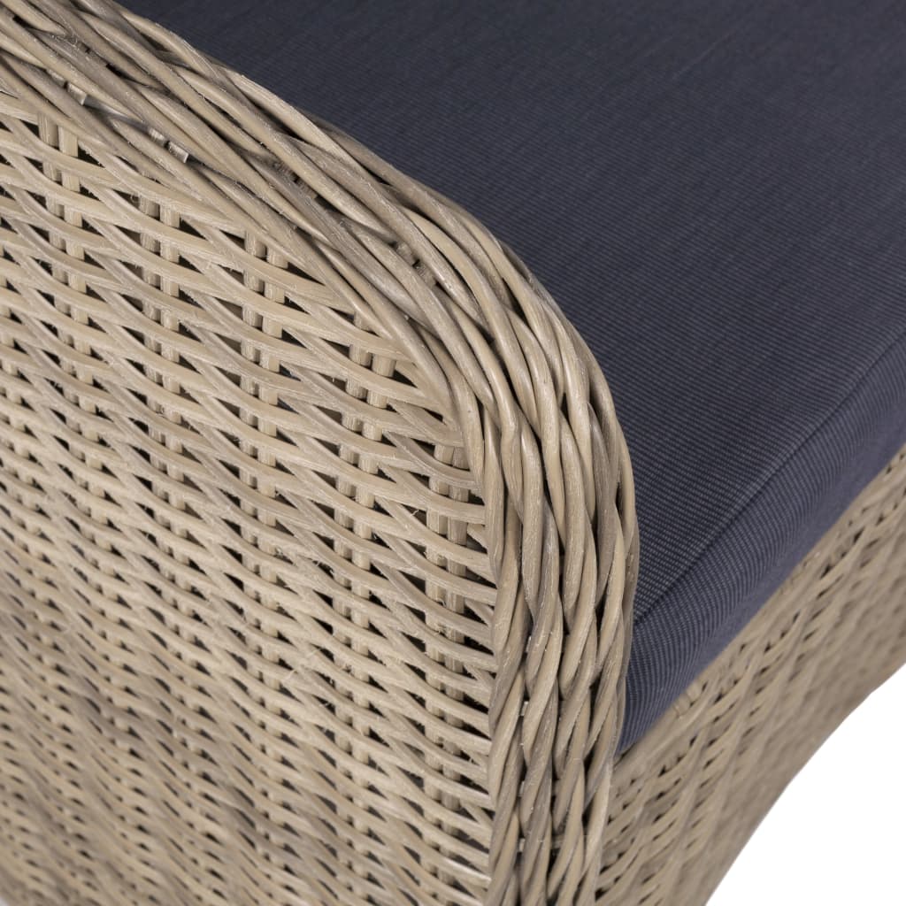 vidaXL 7-tlg. Garten-Essgruppe Poly Rattan Braun