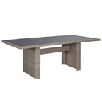 vidaXL 7-tlg. Garten-Essgruppe Poly Rattan Braun
