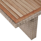 vidaXL 7-tlg. Garten-Essgruppe mit Auflagen Poly Rattan Braun