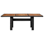 vidaXL 11-tlg. Garten-Essgruppe Poly Rattan Schwarz