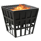 vidaXL 2-in-1 Feuerstelle und Grill 34x34x48 cm Stahl