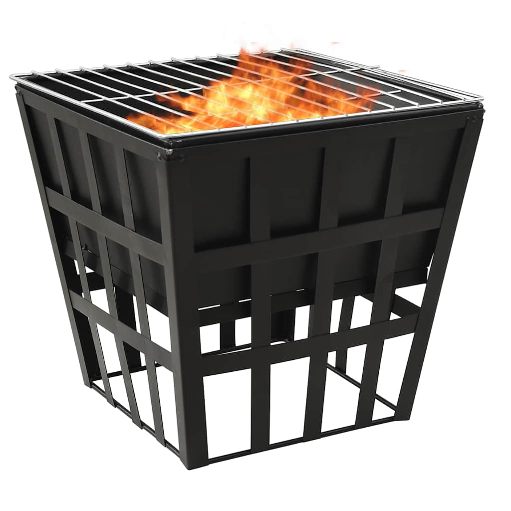 vidaXL 2-in-1 Feuerstelle und Grill 34x34x48 cm Stahl