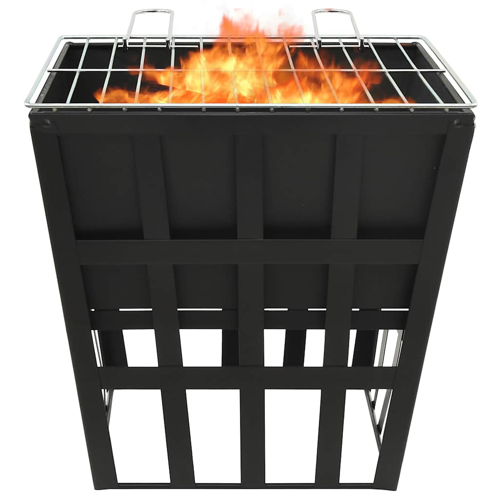 vidaXL 2-in-1 Feuerstelle und Grill 34x34x48 cm Stahl