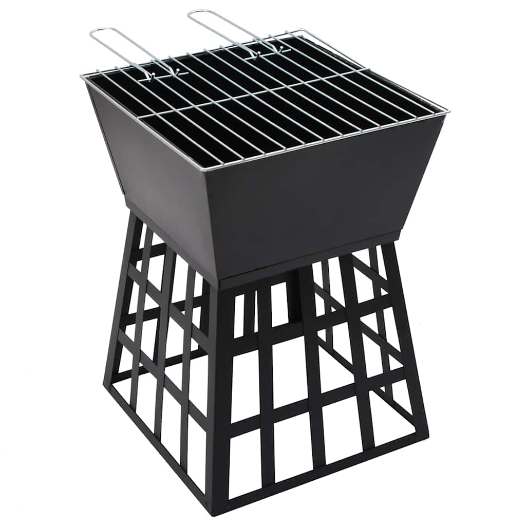 vidaXL 2-in-1 Feuerstelle und Grill 34x34x48 cm Stahl