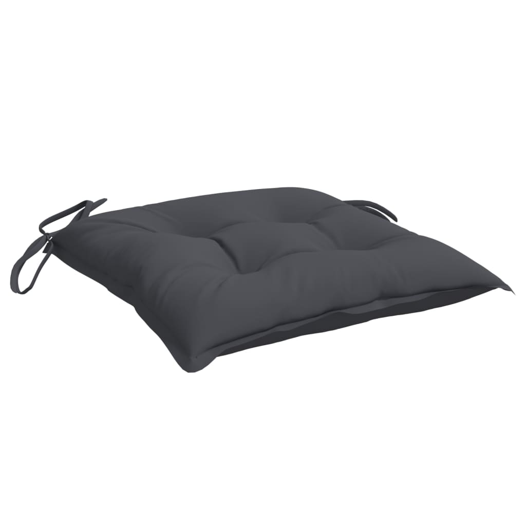 vidaXL Stuhlkissen 2 Stk. Anthrazit 40x40x7 cm Oxford-Gewebe
