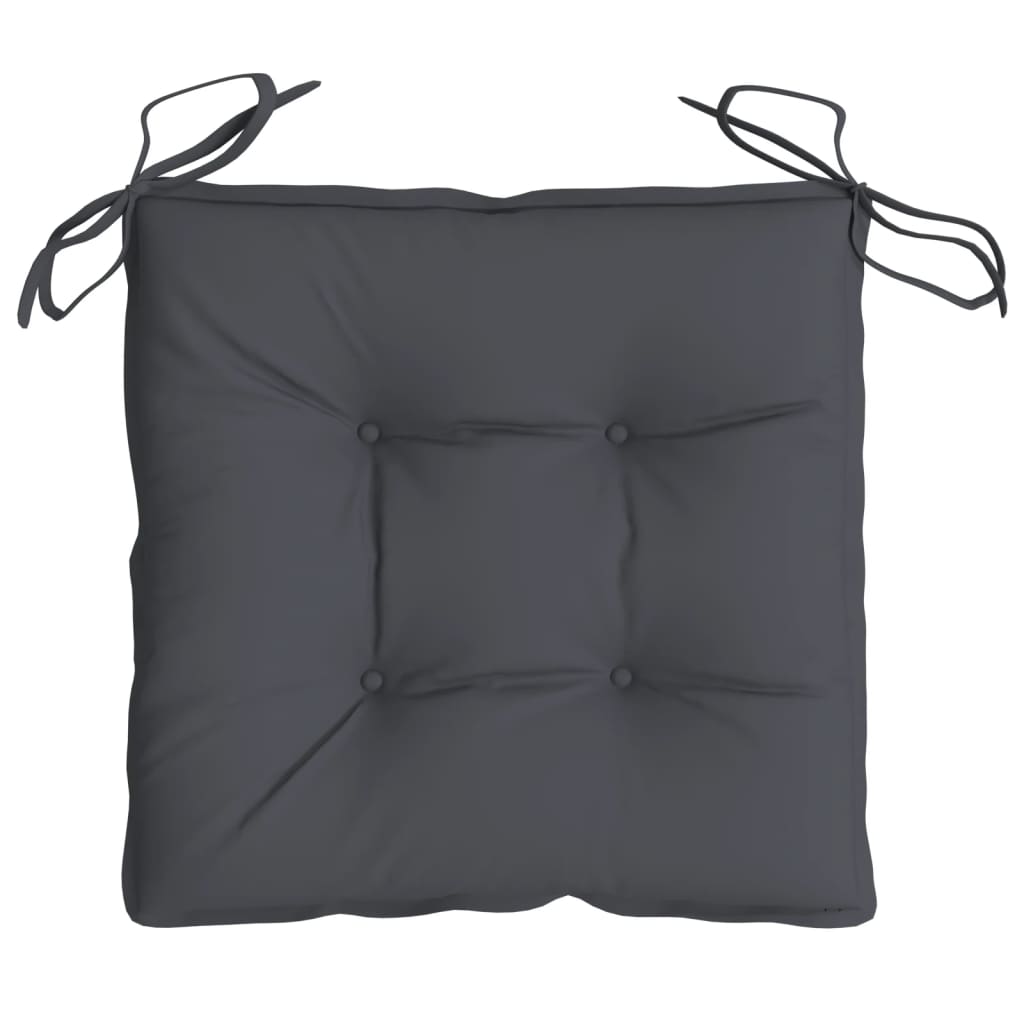 vidaXL Stuhlkissen 2 Stk. Anthrazit 40x40x7 cm Oxford-Gewebe