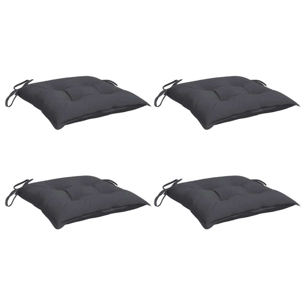 vidaXL Stuhlkissen 4 Stk. Anthrazit 40x40x7 cm Oxford-Gewebe