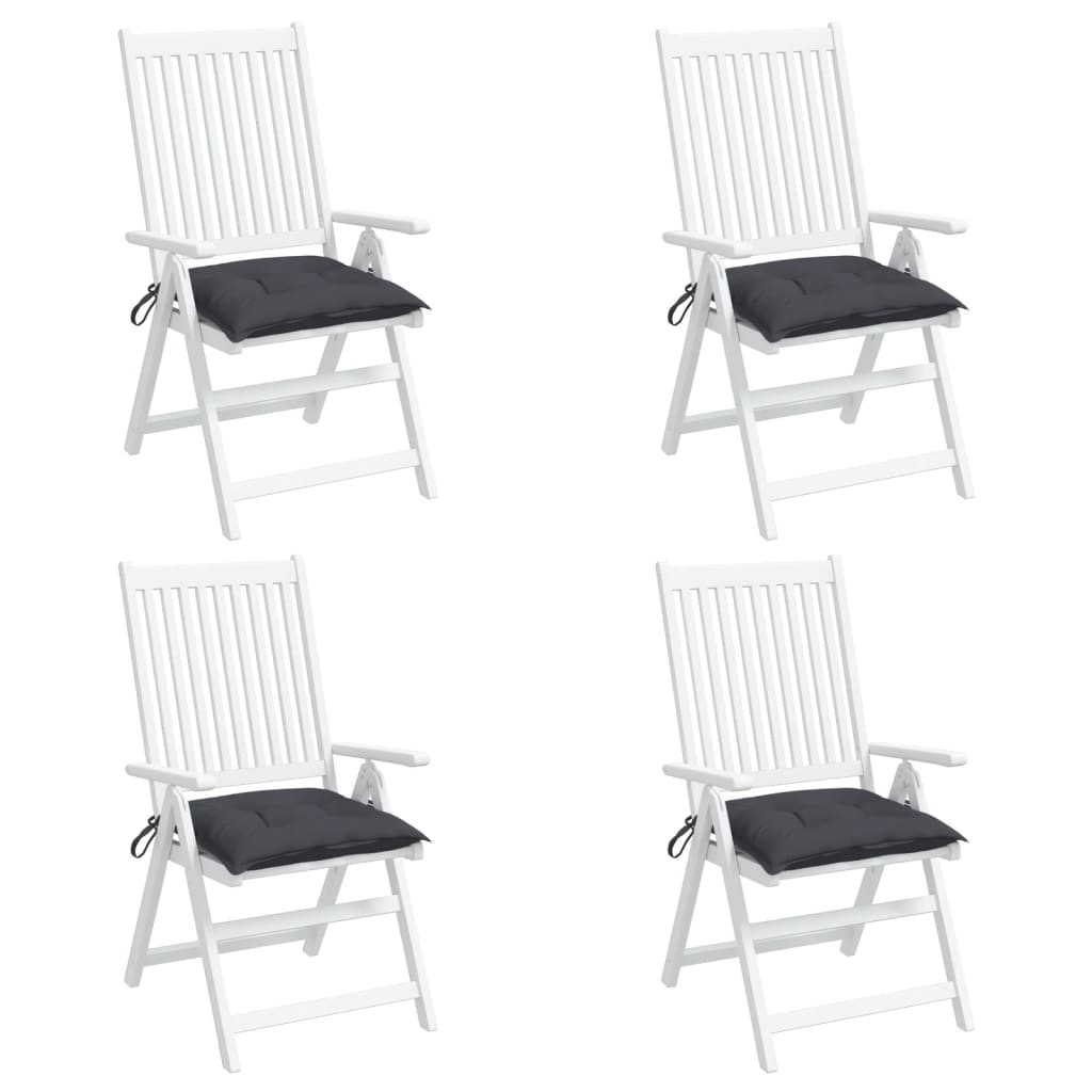 vidaXL Stuhlkissen 4 Stk. Anthrazit 40x40x7 cm Oxford-Gewebe