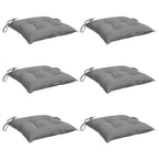 vidaXL Stuhlkissen 6 Stk. Grau 40x40x7 cm Oxford-Gewebe