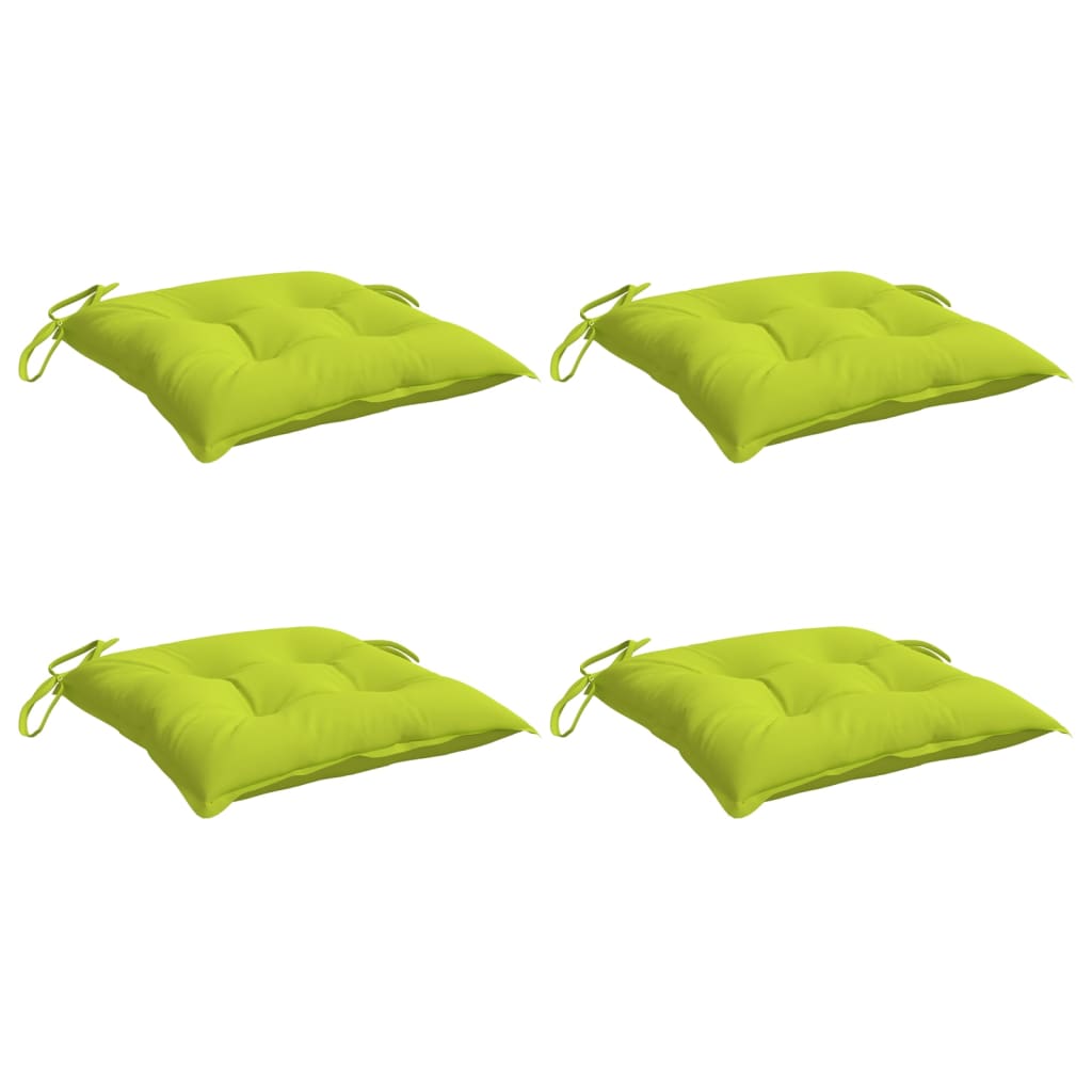 vidaXL Stuhlkissen 4 Stk. Knallgrün 40x40x7 cm Oxford-Gewebe
