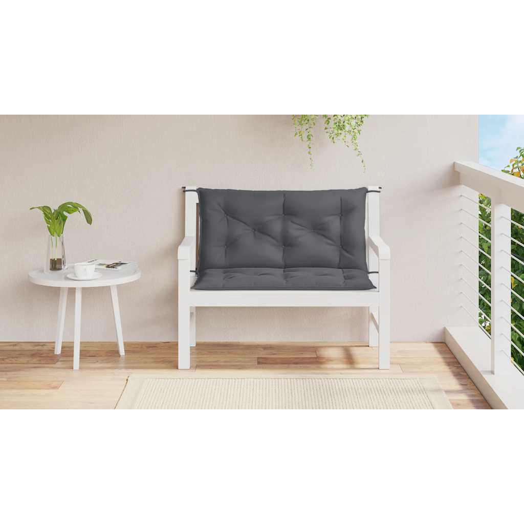 vidaXL Gartenbank-Auflage Anthrazit 100x(50+50)x7 cm Oxford-Gewebe
