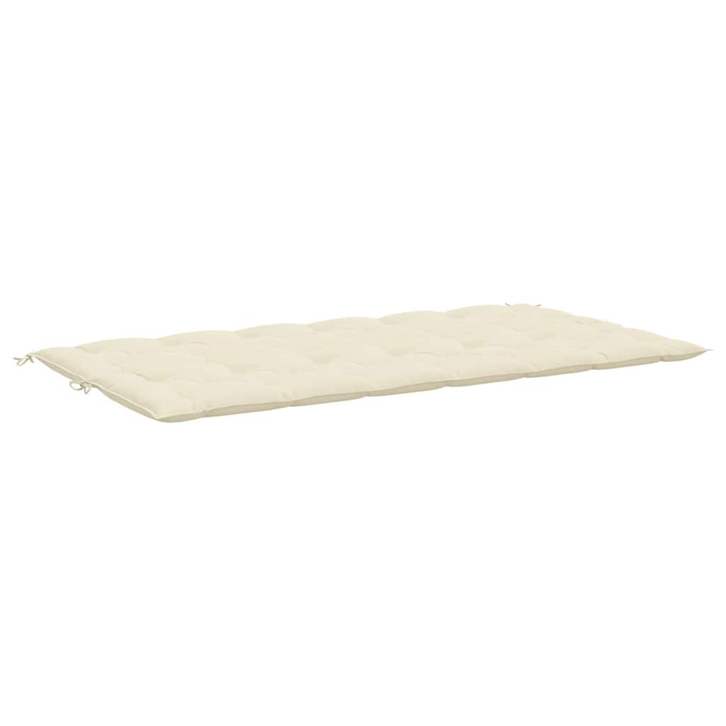 vidaXL Gartenbank-Auflage Cremeweiß 200x(50+50)x7 cm Oxford-Gewebe