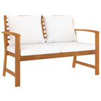 vidaXL 3-tlg. Garten-Lounge-Set mit Auflagen Massivholz Akazie