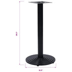 vidaXL Bistrotisch-Gestell Schwarz Ø43x72 cm Gusseisen