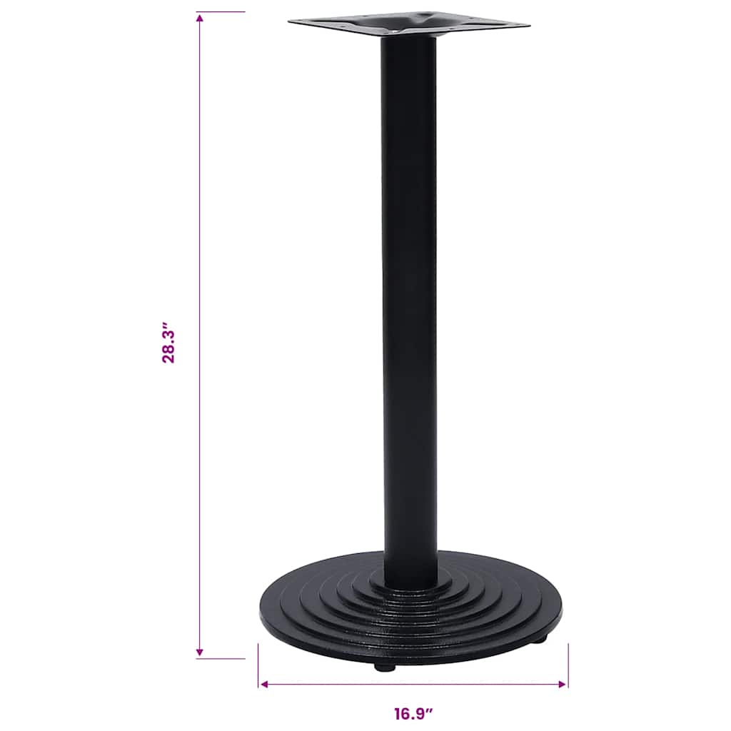 vidaXL Bistrotisch-Gestell Schwarz Ø43x72 cm Gusseisen