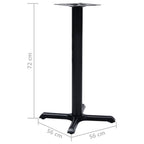 vidaXL Bistrotisch-Gestell Schwarz 56x56x72 cm Gusseisen