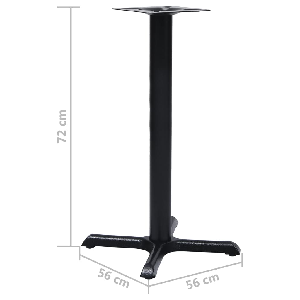 vidaXL Bistrotisch-Gestell Schwarz 56x56x72 cm Gusseisen