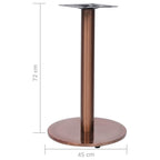vidaXL Bistrotisch-Gestell Golden Ø45x72 cm Edelstahl