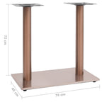 vidaXL Bistrotisch-Gestell Messing 70x40x72 cm Edelstahl
