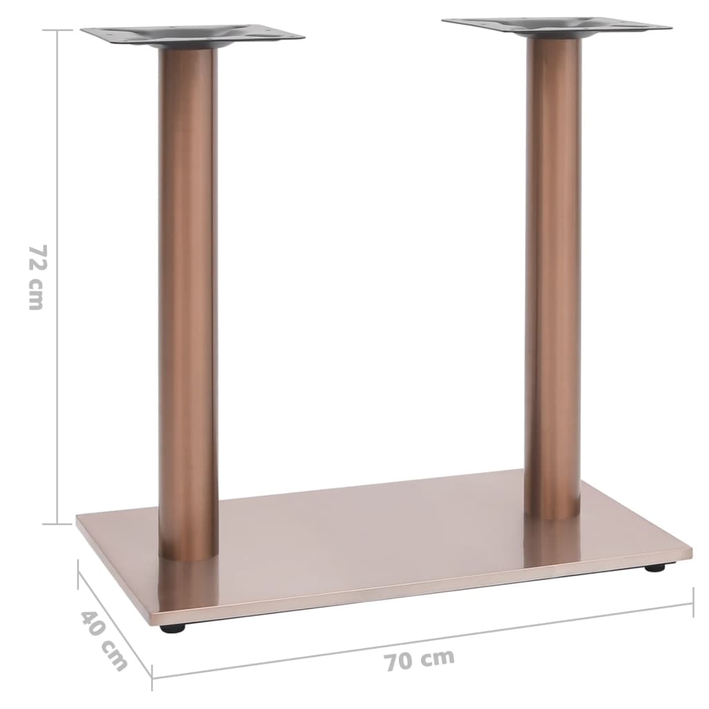 vidaXL Bistrotisch-Gestell Messing 70x40x72 cm Edelstahl