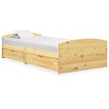 vidaXL Massivholzbett mit 2 Schubladen Kiefernholz 90x200 cm