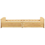 vidaXL Massivholzbett mit 2 Schubladen Kiefernholz 90x200 cm
