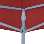vidaXL Partyzelt-Dach 3x3 m Burgunderrot 270 g/m²