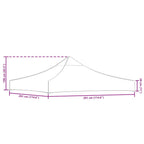 vidaXL Partyzelt-Dach 3x3 m Terrakotta-Rot 270 g/m²