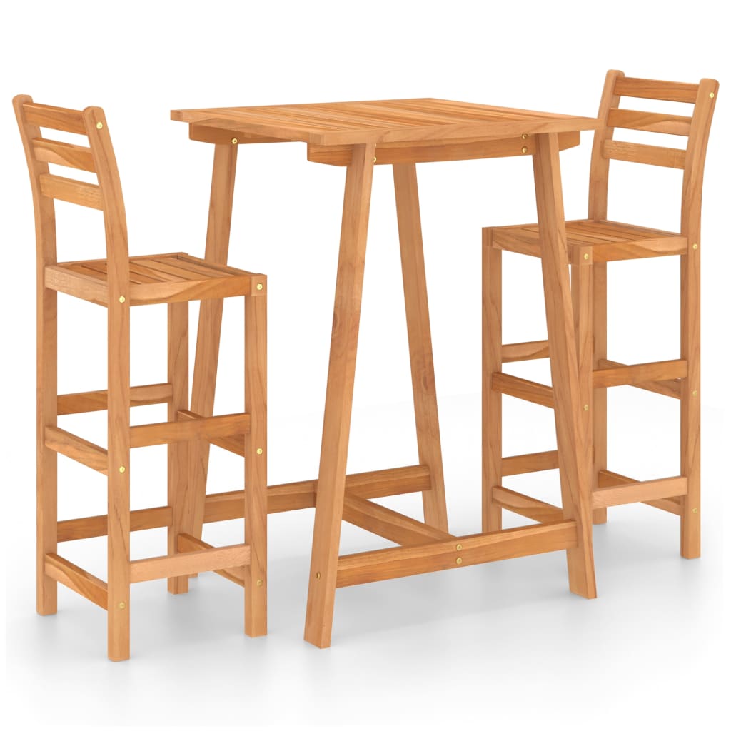 vidaXL 3-tlg. Gartenbar-Set Massivholz Akazie
