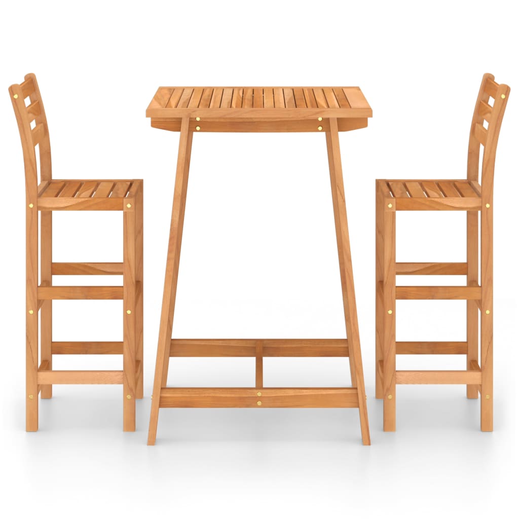 vidaXL 3-tlg. Gartenbar-Set Massivholz Akazie