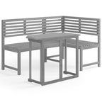 vidaXL 2-tlg. Bistro-Set Massivholz Akazie Grau