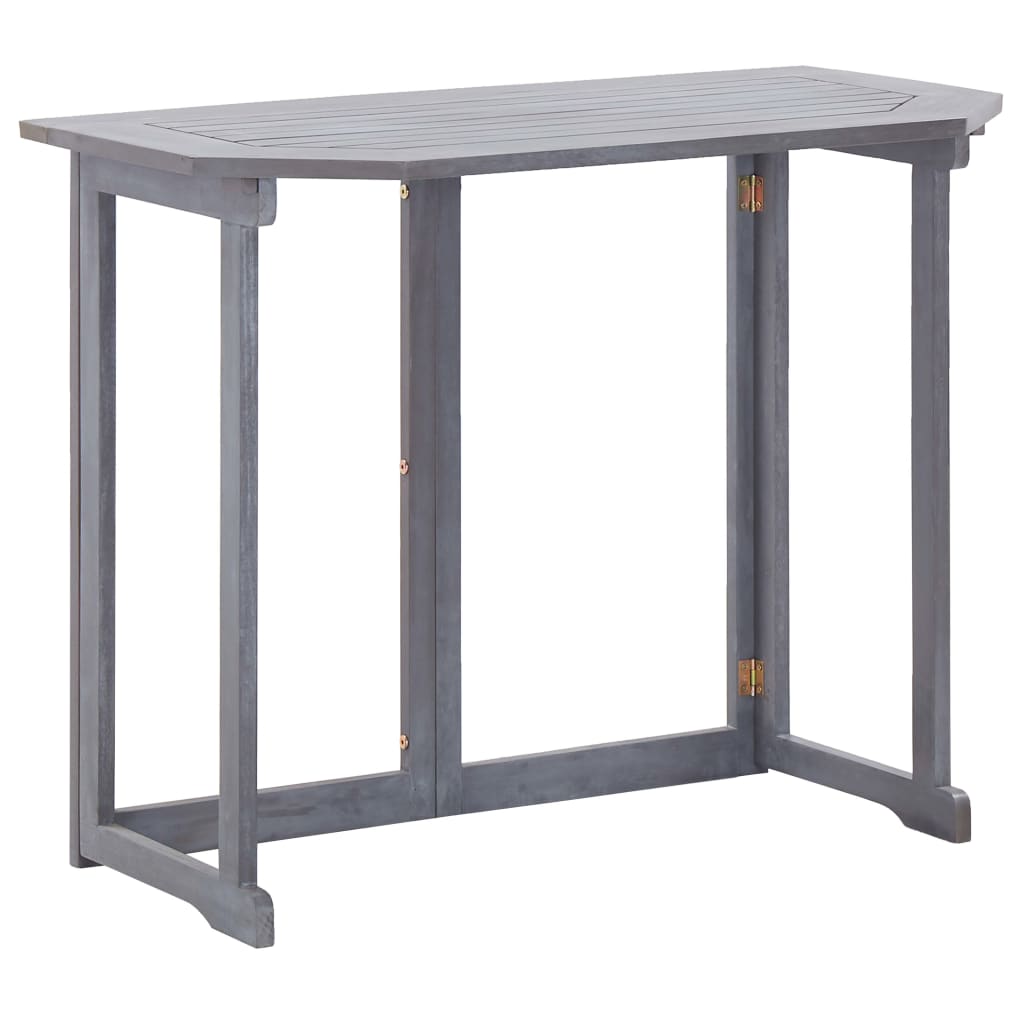 vidaXL 2-tlg. Bistro-Set Massivholz Akazie Grau