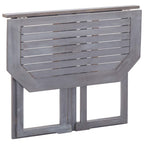 vidaXL 2-tlg. Bistro-Set Massivholz Akazie Grau