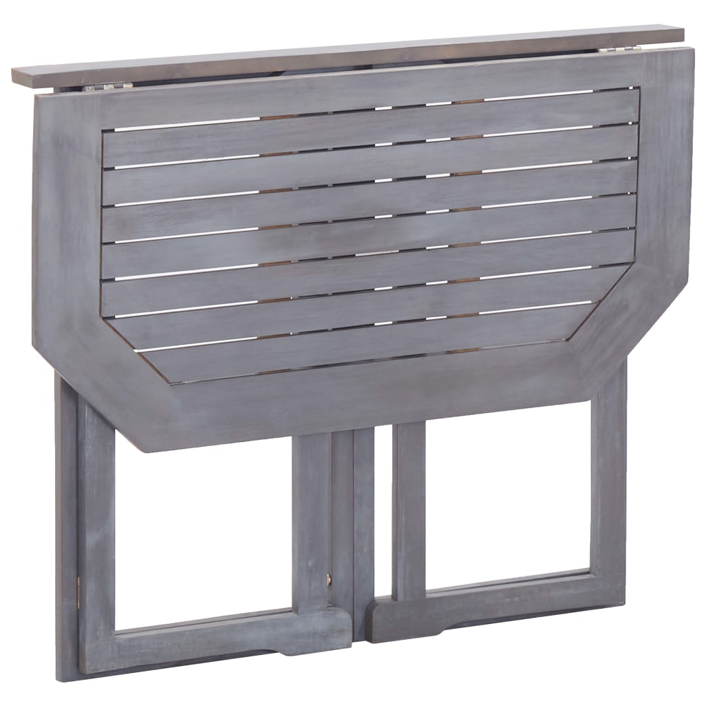 vidaXL 2-tlg. Bistro-Set Massivholz Akazie Grau
