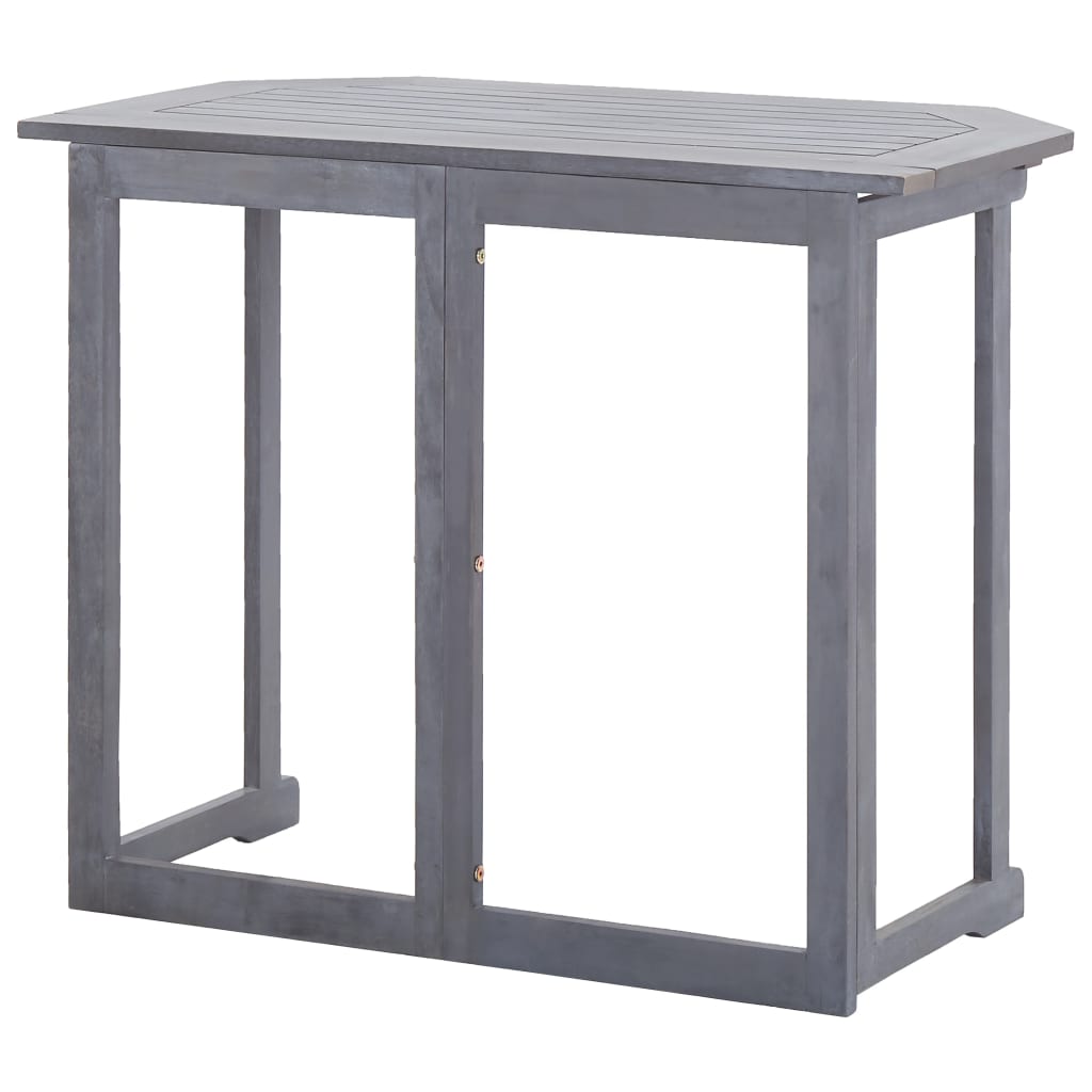vidaXL 2-tlg. Bistro-Set Massivholz Akazie Grau