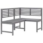 vidaXL 2-tlg. Bistro-Set Massivholz Akazie Grau