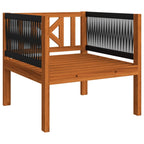 vidaXL 7-tlg. Garten-Lounge-Set mit Kissen Cremefarbenes Holz Akazie & Seil