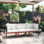 vidaXL 3-Sitzer-Gartensofa mit Kissen Holz Akazie & Seil